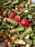 Asparagus, tomato, and feta salad with balsamic vinaigrette
