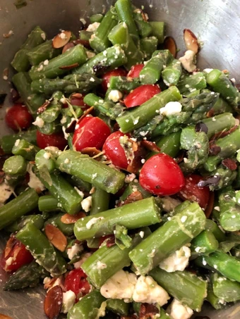 Easy Way Prepare Asparagus, tomato, and feta salad with balsamic vinaigrette the  Makes Drooling Really delicious