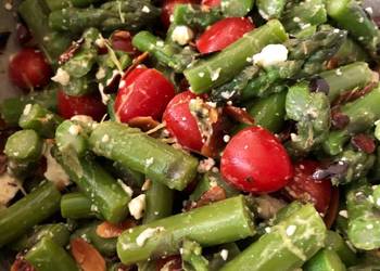 Easy Make Recipe Asparagus tomato and feta salad with balsamic vinaigrette Delicious Perfect
