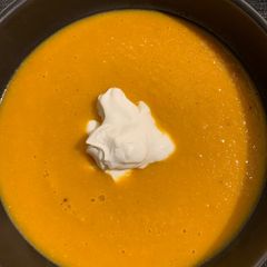 A picture of Carrot Ginger Soup.