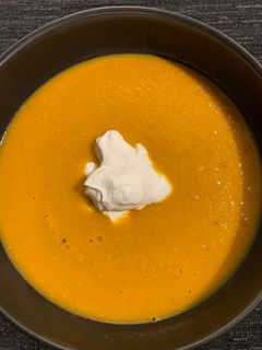 A picture of Carrot Ginger Soup.