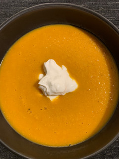 A picture of Carrot Ginger Soup.