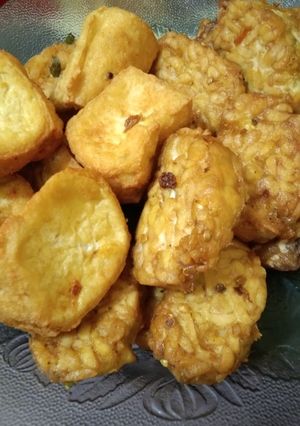 Foto resep Tahu Tempe Goreng Bumbu Kuning Simpel