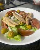 Ensalada con filete de caballa