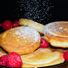 Lemon zest & Cardamom scotch pancakes #charityrecipe A picture of Lemon zest & Cardamom scotch pancakes #charityrecipe.