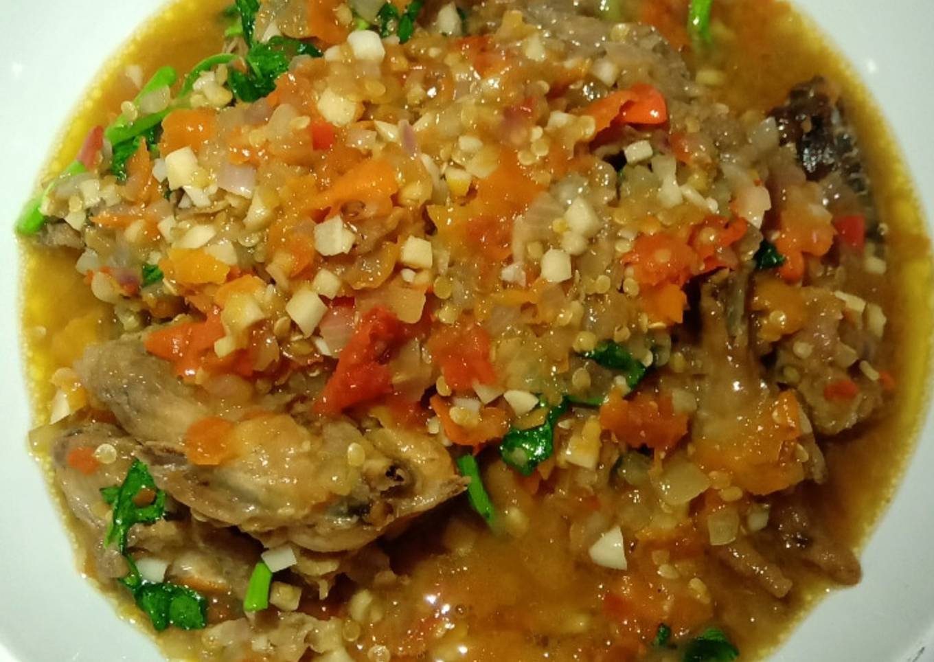 Ayam balado saos tiram