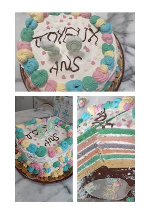 Une photo de Rainbow cake