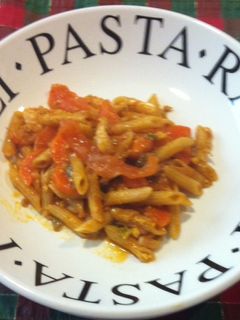 Una foto de Pasta con sabor thai