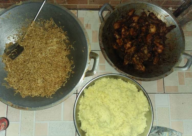 Nasi kuning mie ayam