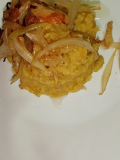 Una foto de Mangu con bacalao