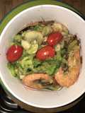 Tallarines de Zuchinni con Langostinos