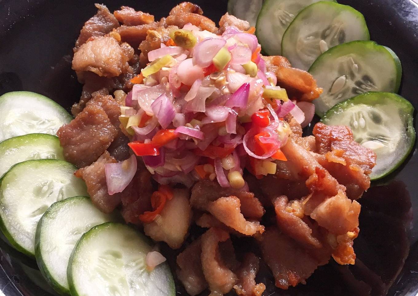 Babi goreng sambal matah