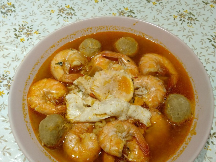 Resep Mi udang bakso yang Bisa Manjain Lidah