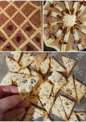 Diós rácsos-Birses rácsos és dióskeksz 1tésztából recept fotója