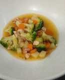 Sopa de pulpitos y verdura