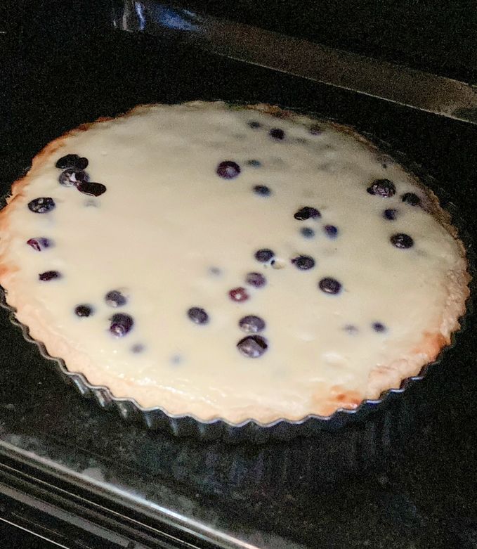 Una foto de Kuchen de Arándanos