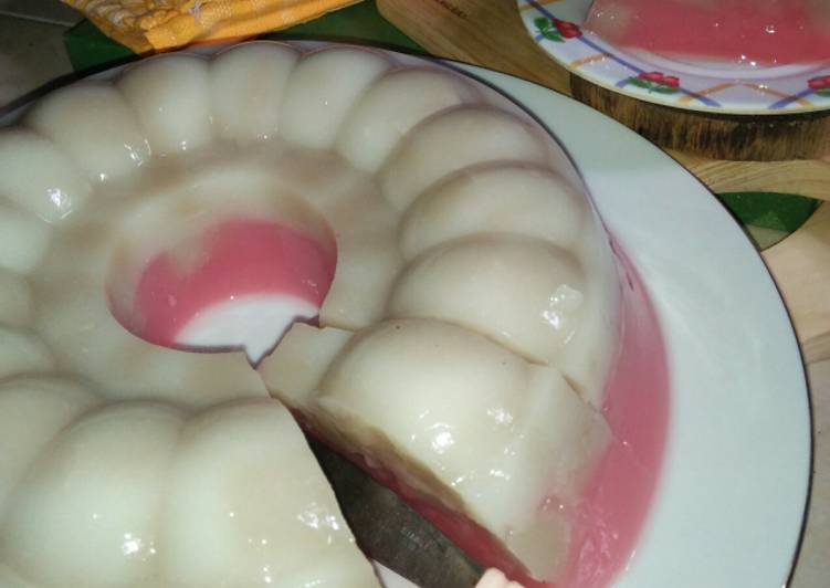 Bahan Puding cincau susu jambu | Langkah Membuat Puding cincau susu jambu Yang Enak Dan Mudah