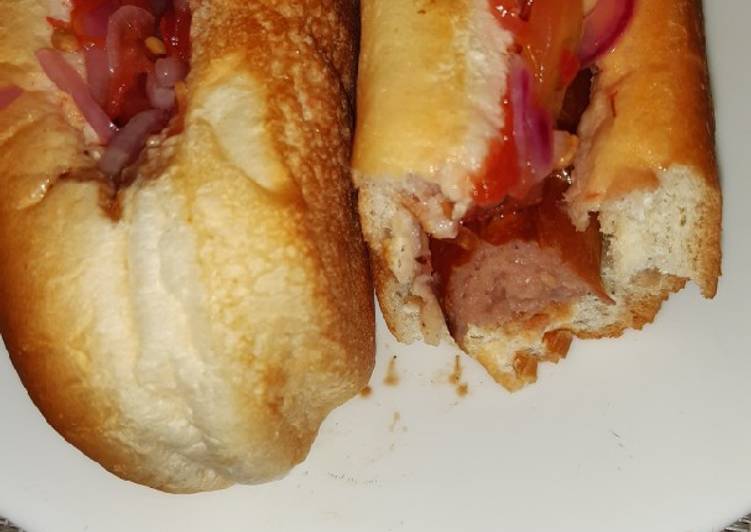 Easiest Way to Prepare Super Quick Homemade Choma sauce/Ketchup hot dogs