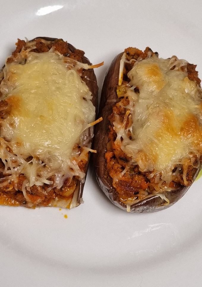 Una foto de Berenjenas rellenas de carne