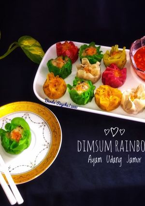 Foto resep 🥡 Dimsum Rainbow (Ayam Udang Jamur)