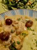 Hähnchengeschnetzeltes in Apfel-Maronen-Cidre-Sauce