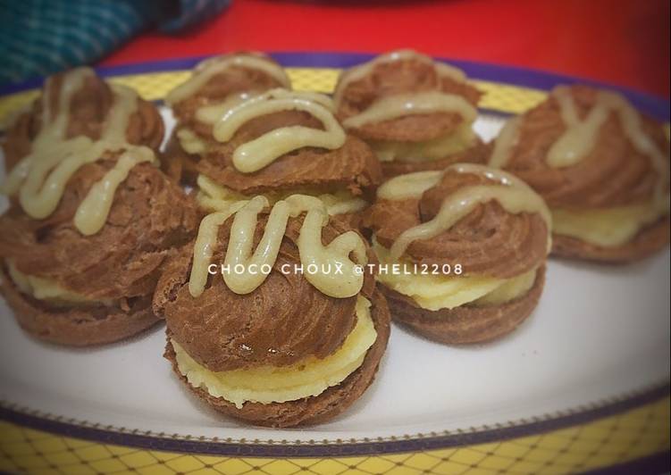 Resep Choco Choux with Vla+Caramel Sauce Topping, Menggugah Selera