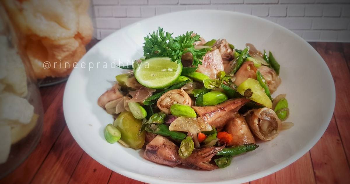 Resep Cumi Asin Cabe Hijau Pete Maknyus Oleh Rinee Pradhitya Cookpad