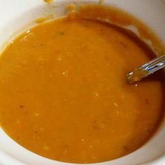 A picture of Roasted carrot soup.