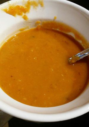 A picture of Roasted carrot soup.