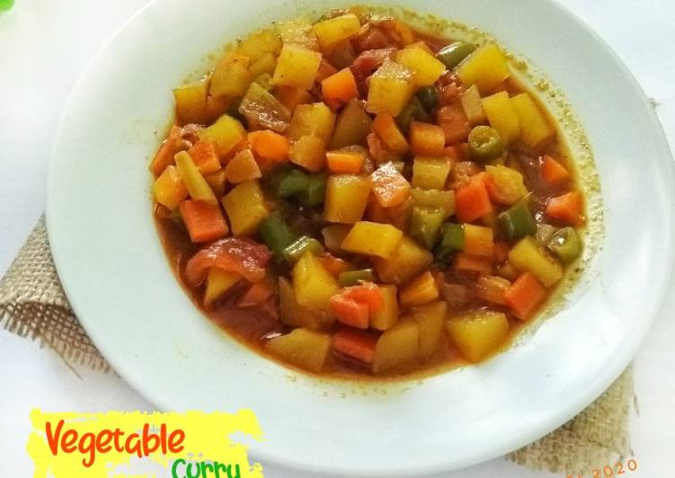 Langkah membuat Vegetable Curry mantap