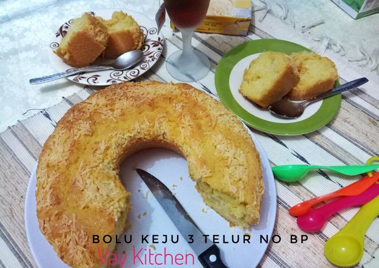 Langkah Mudah untuk Membuat Bolu Keju 3 Telur No BP, Lezat