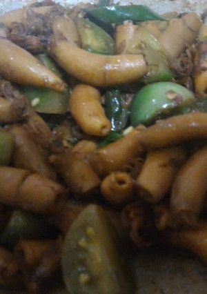 Foto resep Cumi Asin Cabai Hijau