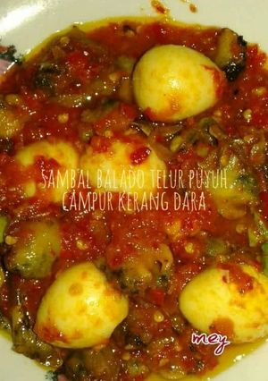 Foto resep Sambal balado telor puyuh campur kerang dara