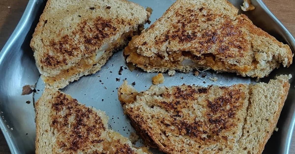 Aloo Stuffed Wheat Bread Sandwich Recipe by 3Minutes Videos Cookpad