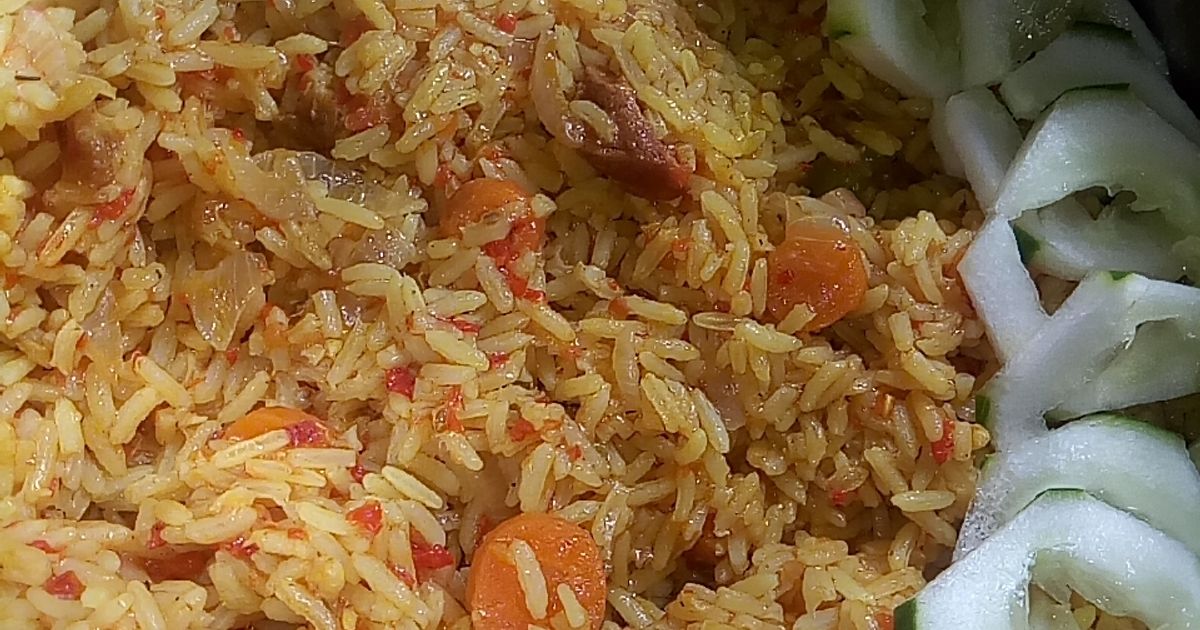 Jaaf Rice Jallof Rice Recipe by Eeman's Kitchen - Cookpad