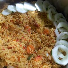 A picture of Jallof rice.
