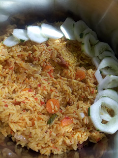 A picture of Jallof rice.