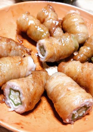 Hình của món Thịt cuộn đậu bắp (kiểu nhật).