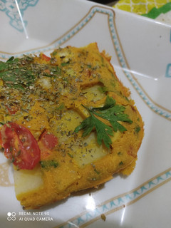 Una foto de Tortilla de papas (vegana)