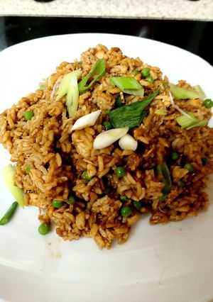 A picture of My Special Chicken & Egg Fried Rice 😃.