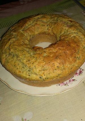 Una foto de Pudding de zanahoria, jamón y queso