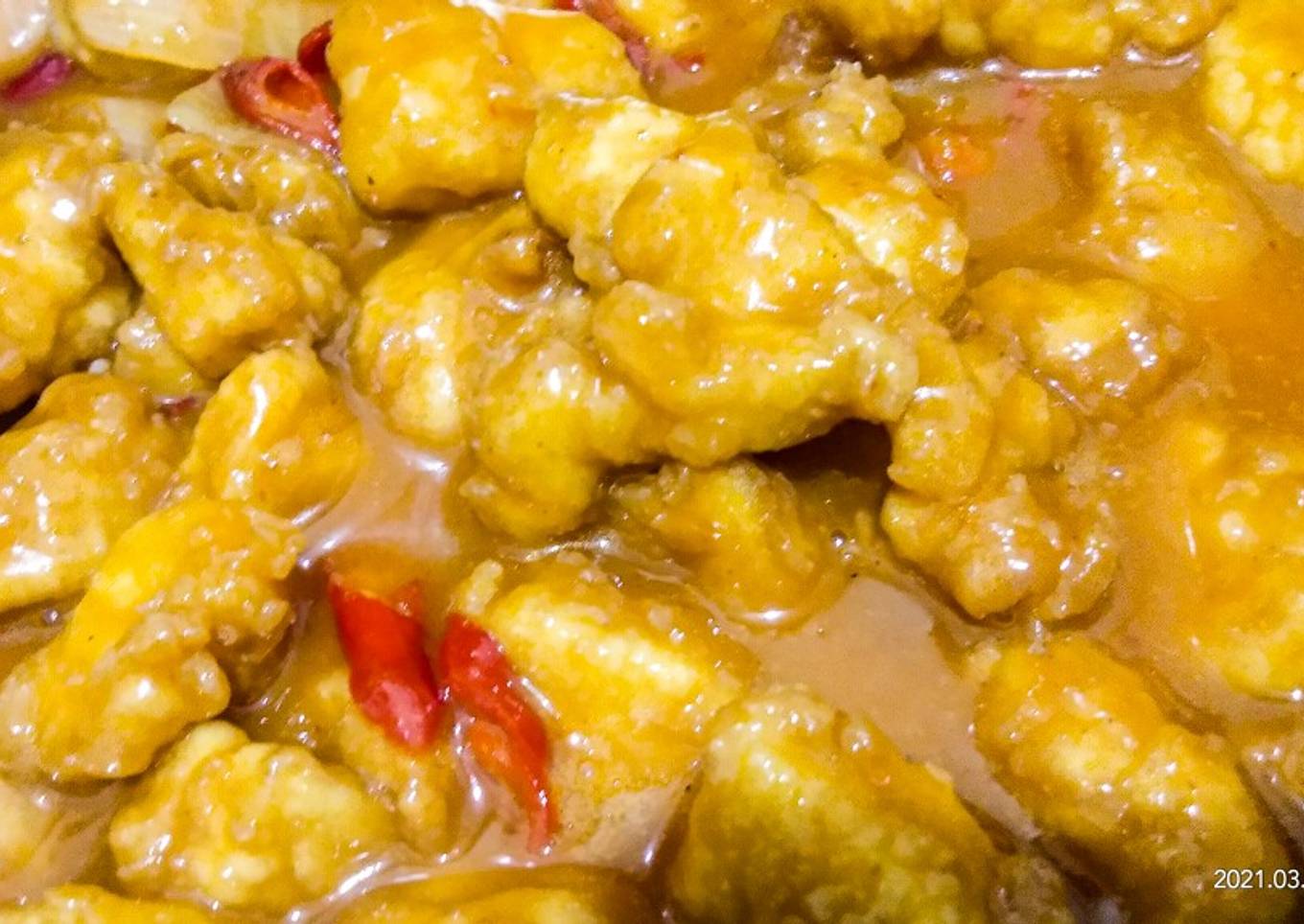 Ayam asem manis tanpa nanas