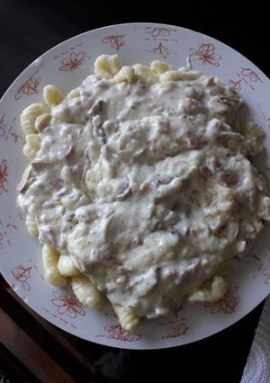 Una foto de Ñoquis con salsa champiñón FULL