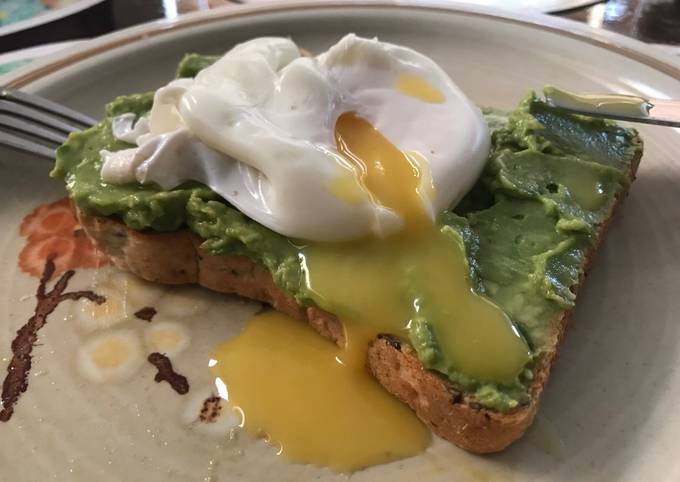 Poached egg on avocado toast