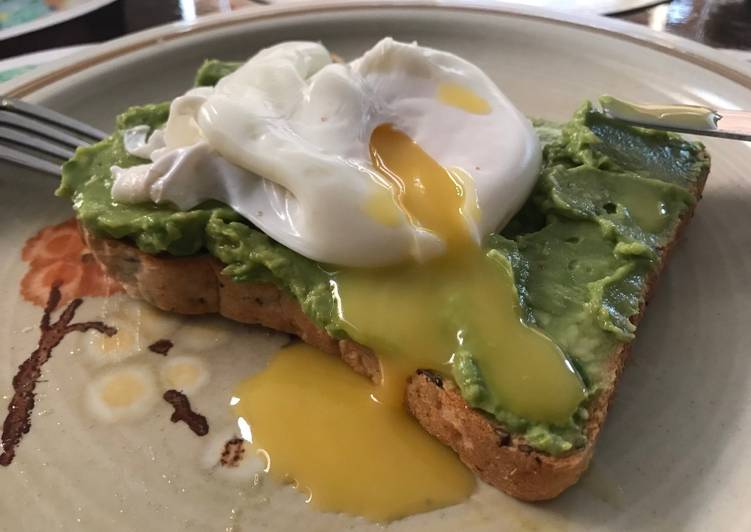 Recipe of Homemade Poached egg on avocado toast
