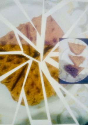 A picture of PavBhaji Sandwich waffles.