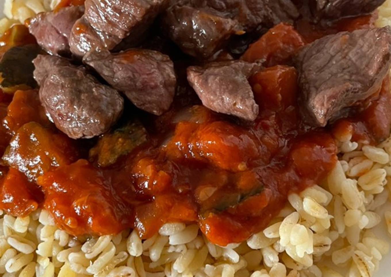 Pavé de bœuf blé et ratatouille