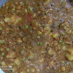 Dhaba Style Aaloo Matar Tamatar ki Sabji A picture of Dhaba Style Aaloo Matar Tamatar ki Sabji.