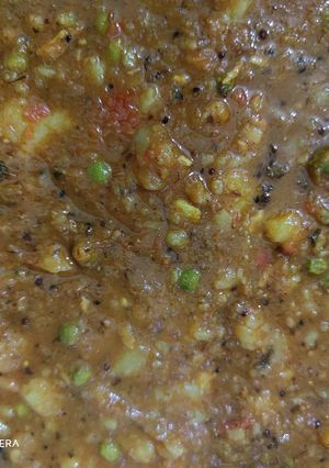 A picture of Dhaba Style Aaloo Matar Tamatar ki Sabji.