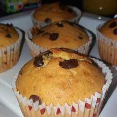 Una foto de Cupcakes con chips de chocolate